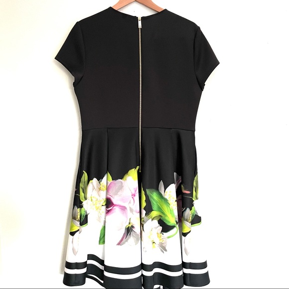 TED BAKER LONDON Vidaa Floral Fit & Flare Dress 5 - Picture 12 of 15